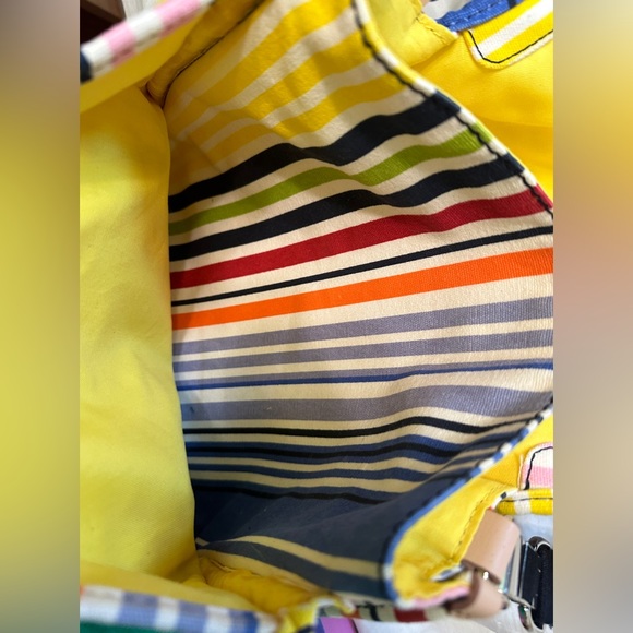 Like New Juicy Couture, Messenger Carrying Bag Purse, Rainbow Stripe - Picture 3 of 11